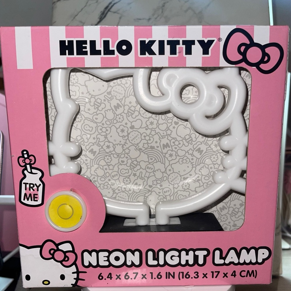 Hello Kitty Pink and White Neon Light